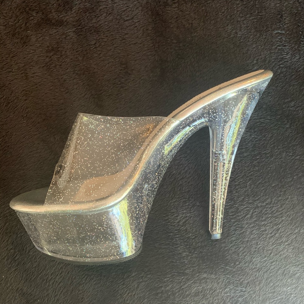 RARE Glitter Pleaser Heels Like New Condition
